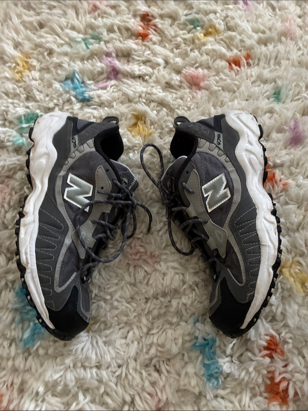 New Balance Kids Gray and Black Athletic Sneakers